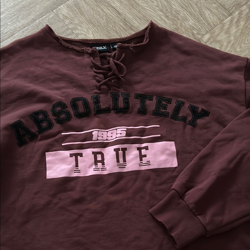 ONLY Brown and Pink Graphic Sweatshirt - Picture 4 of 7